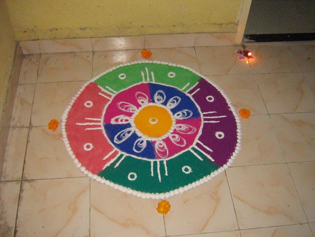 Rangoli on 1st flr